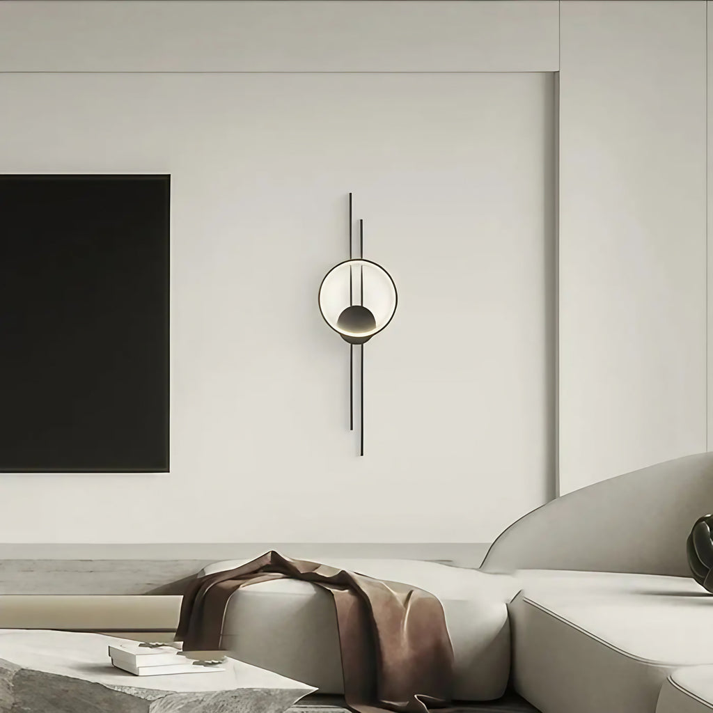 Applique murale LED pour couloir d'appartement, noire ou dorée