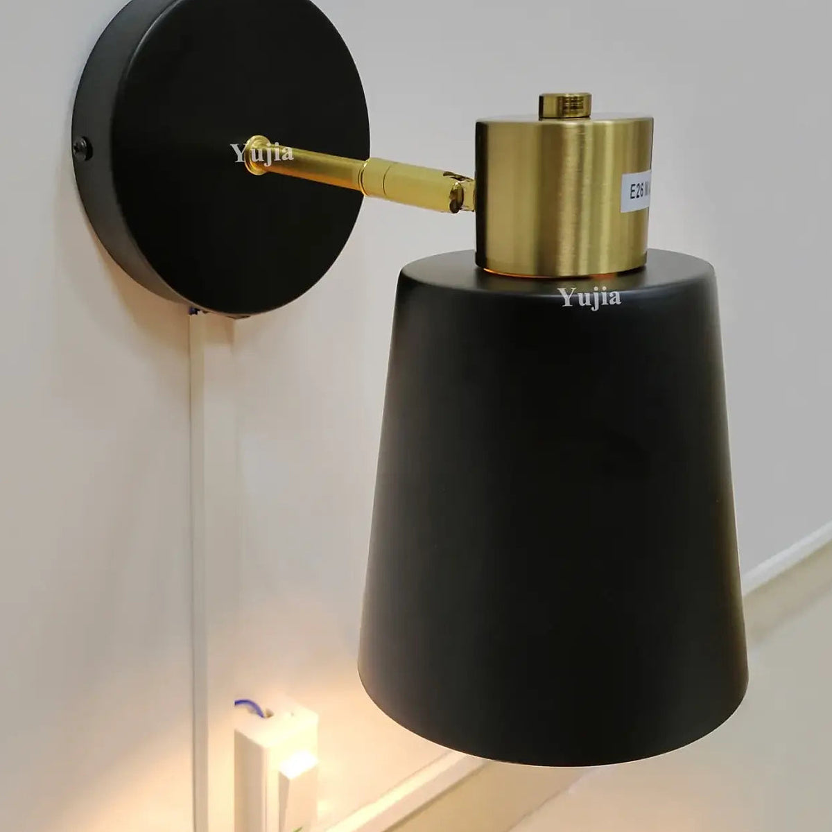 Applique murale noire de tête de lit, style scandinave
