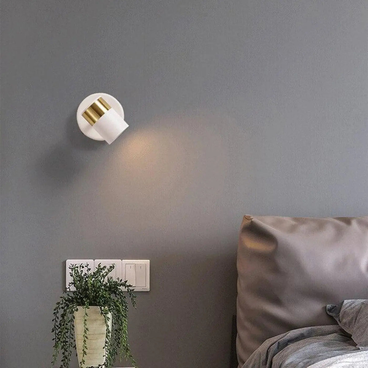 Applique murale sobre et moderne, noire ou blanche, blanc