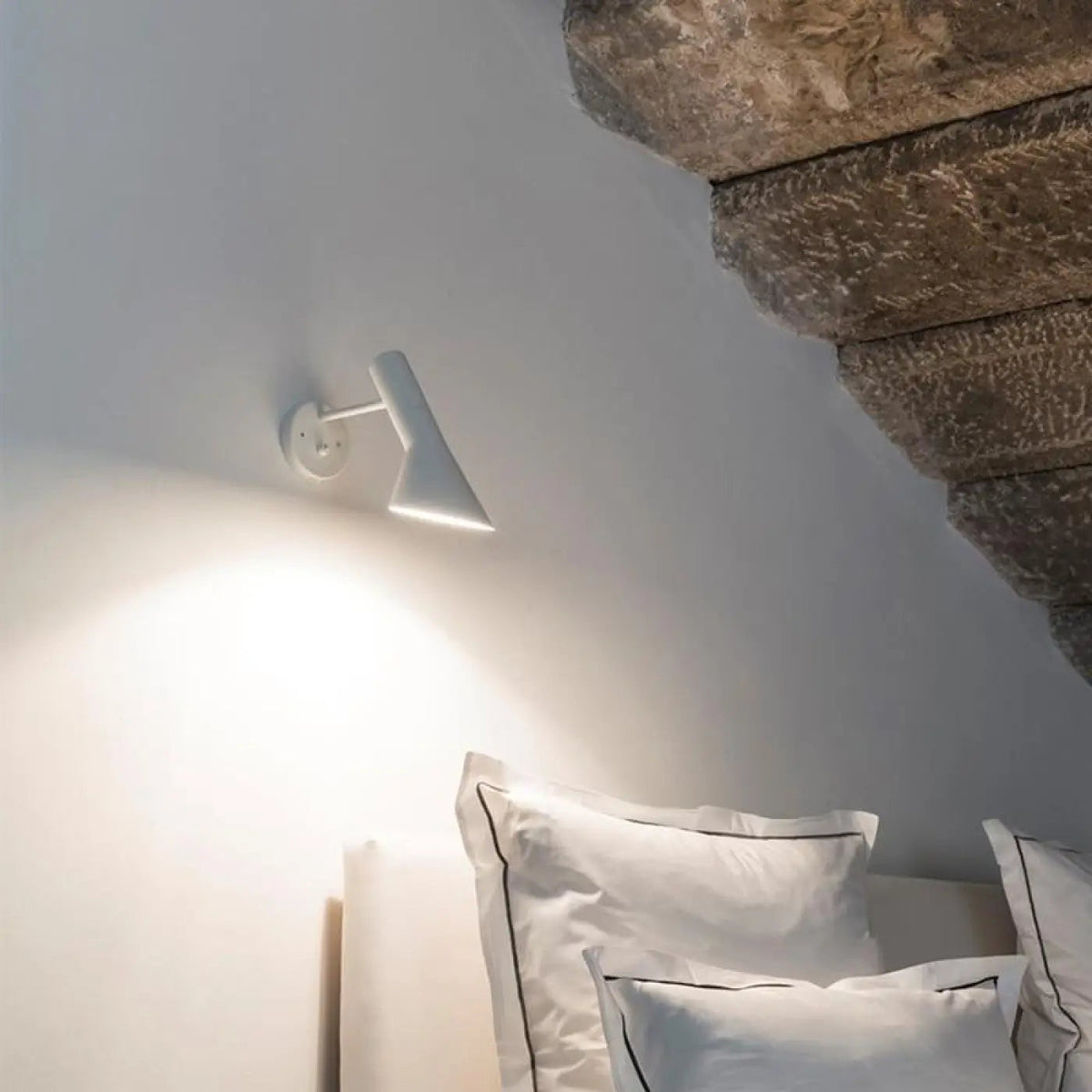 Applique murale de chambre, coloris noir ou blanc, blanc