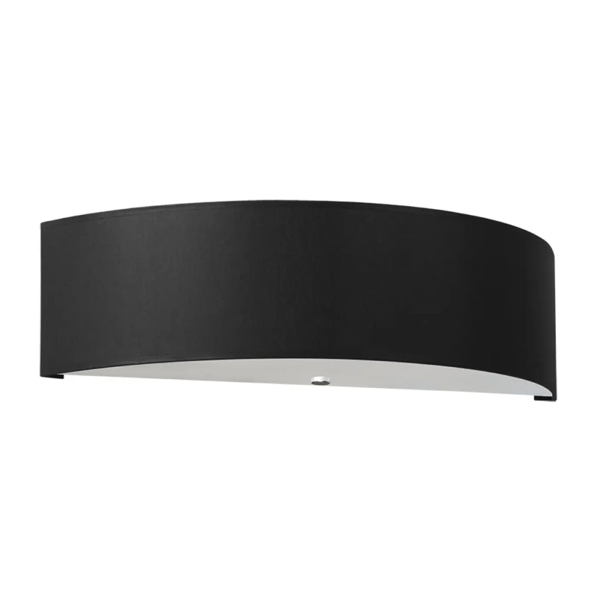 Applique murale noire horizontale aux lignes courbées, 45 cm