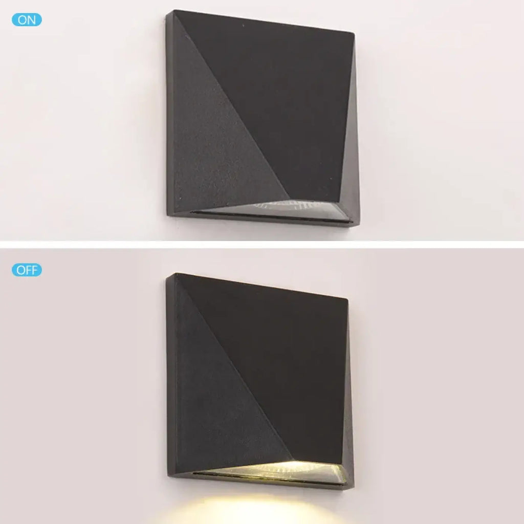 Applique murale noire au style moderne, blanc chaud ou froid