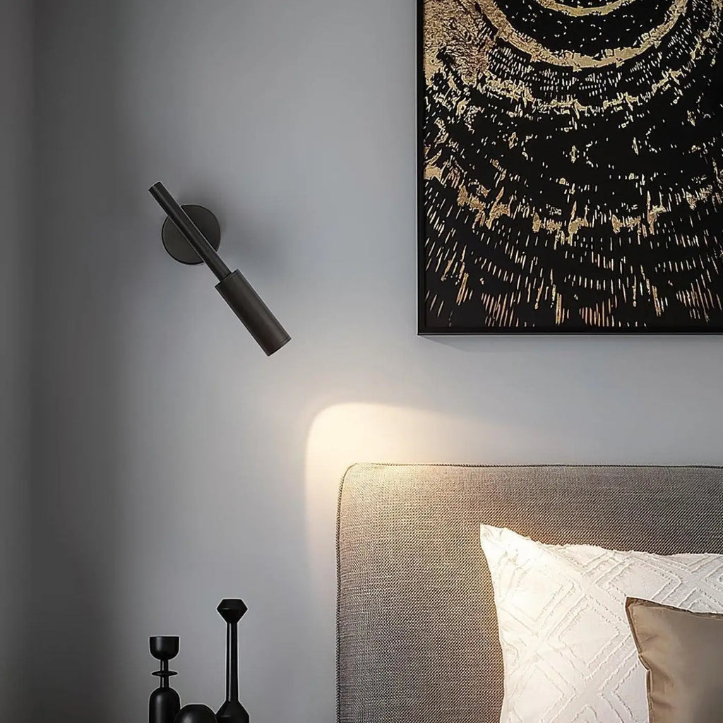 Applique murale design noire ou blanche, lumière au choix, noir