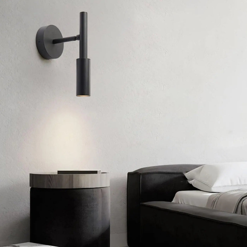 Applique murale design noire ou blanche, lumière au choix