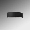 Applique murale noire horizontale aux lignes courbées, 45 cm