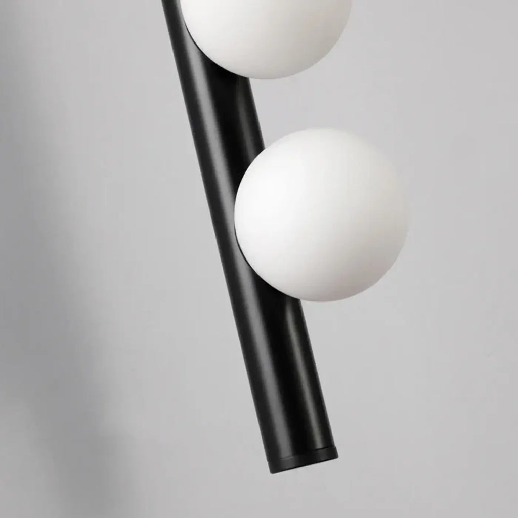 Applique murale à boules LED, métal noir ou doré