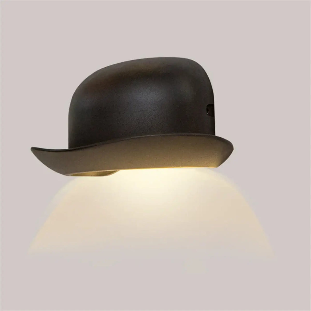 Applique murale nordique en forme de chapeau, blanc ou noir, noir