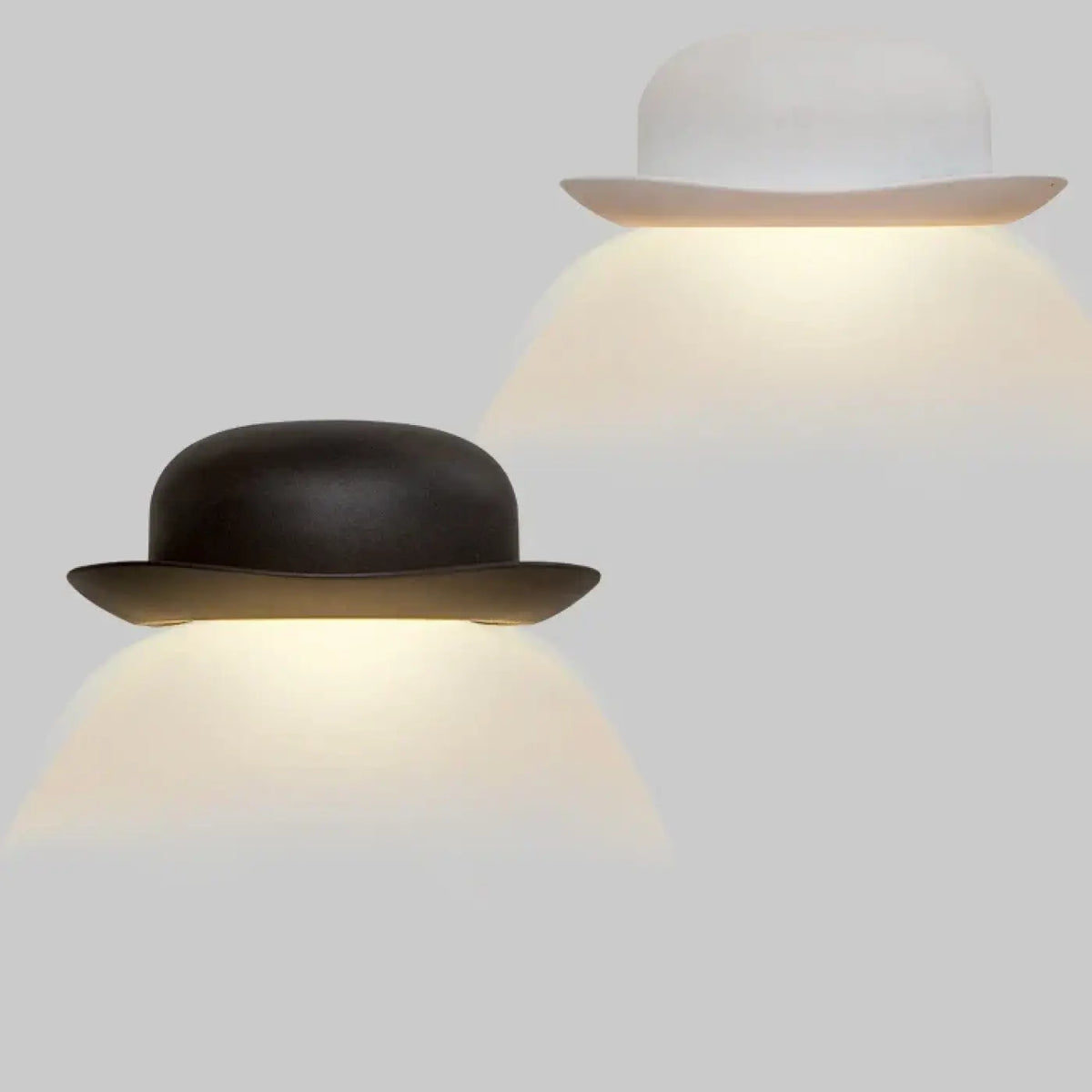 Applique murale nordique en forme de chapeau, blanc ou noir