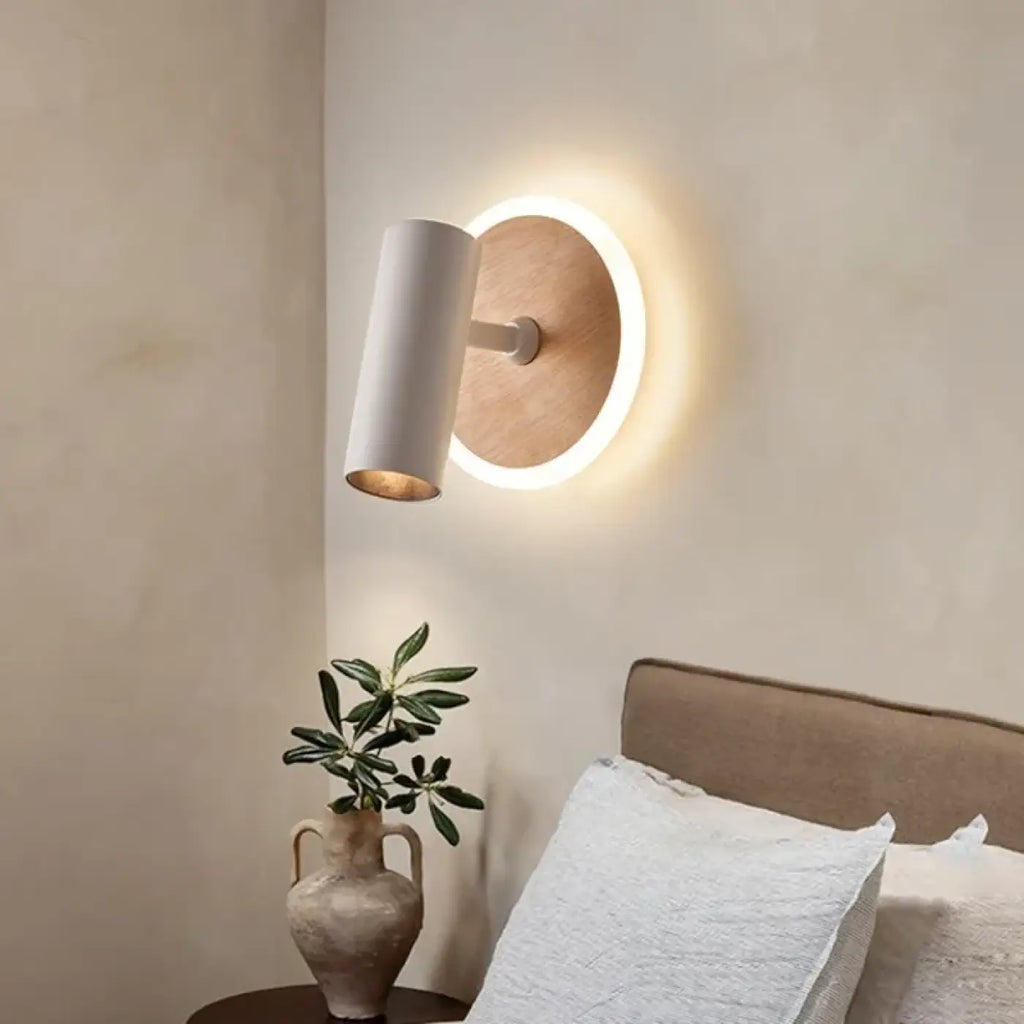 Applique LED blanche à tête pivotante, style nordique