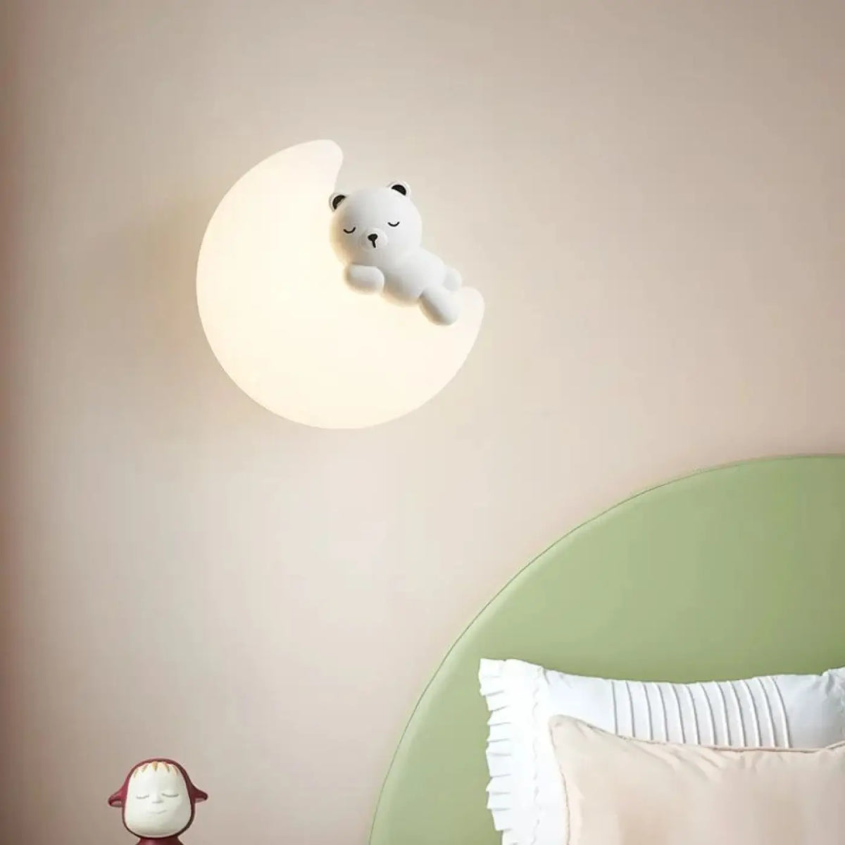 Applique murale nuage et petit animal blanc, chambre d'enfant