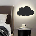Applique murale nuage, noir, blanc, bleu ou rose, noir