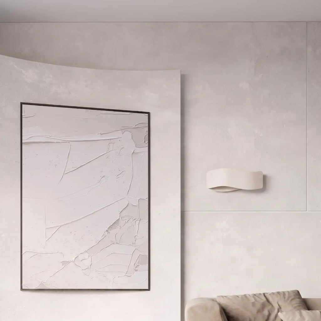 Applique murale ondulée en acier, à lumière indirecte