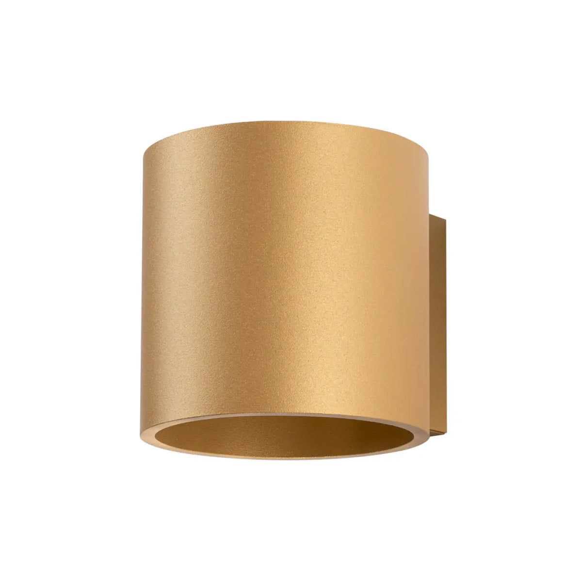 Applique murale cylindre en aluminium doré, ampoule G9