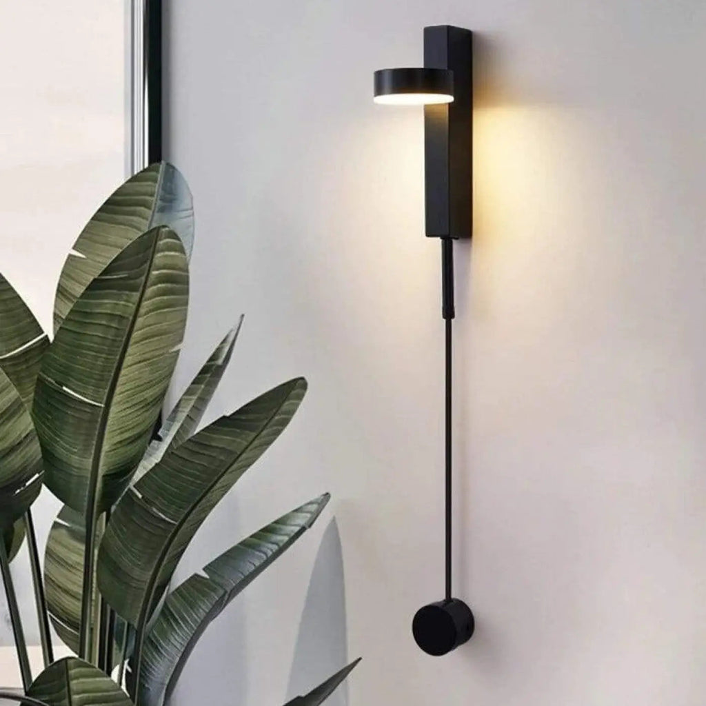 Applique murale orientable de 45 cm, noire, blanche ou dorée