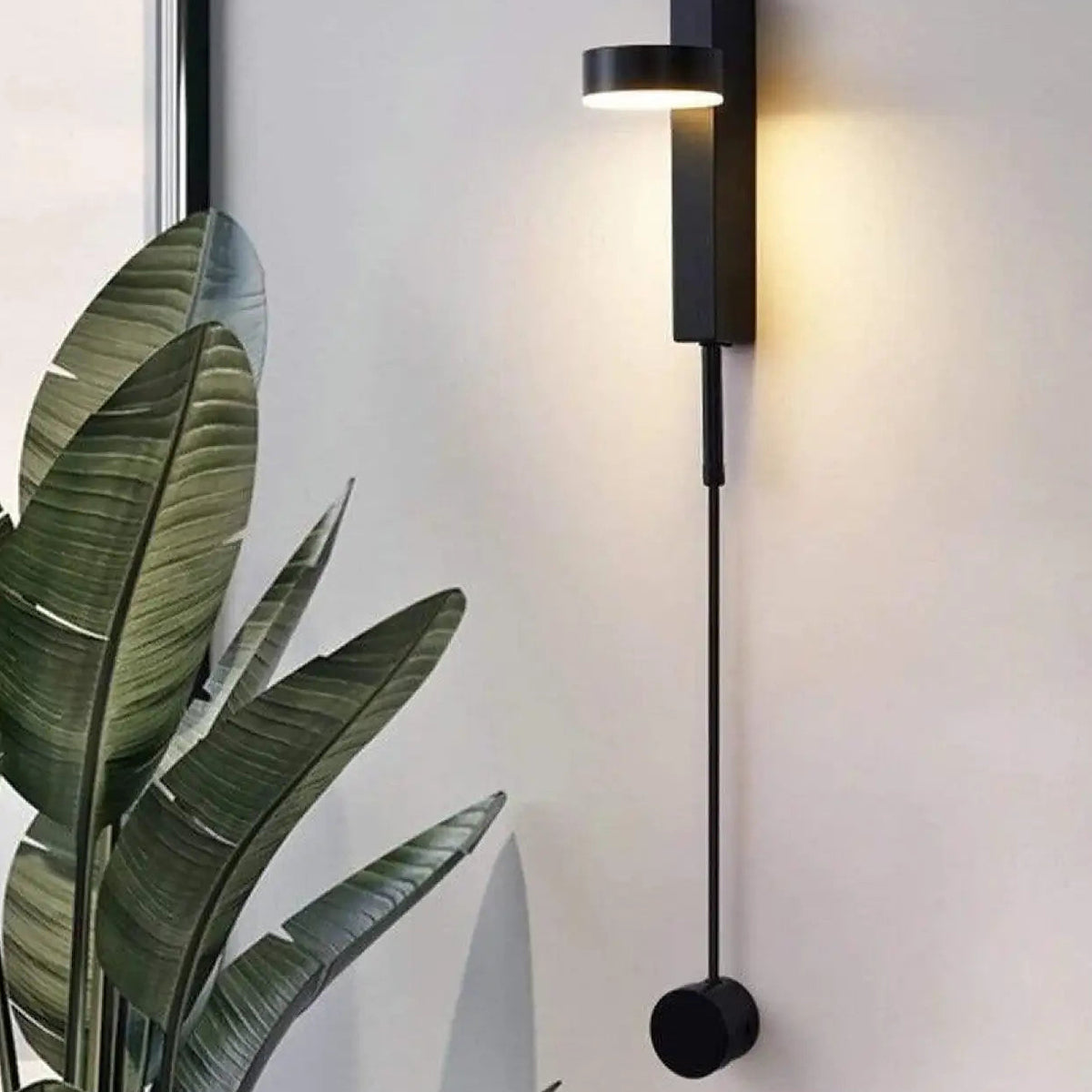 Applique murale orientable de 45 cm, noire, blanche ou dorée