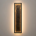 Applique murale LED barre noire effet pierre, 60 ou 80 cm