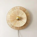 Applique murale en paille, beige, jaune ou rouge, beige