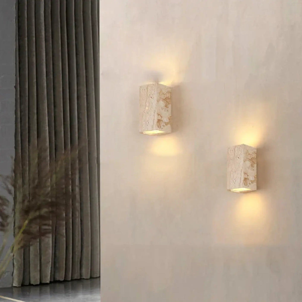 Applique murale en travertin, rectangle ou carrée