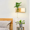 Applique murale avec plante, forme carrée, sphère ou cylindres