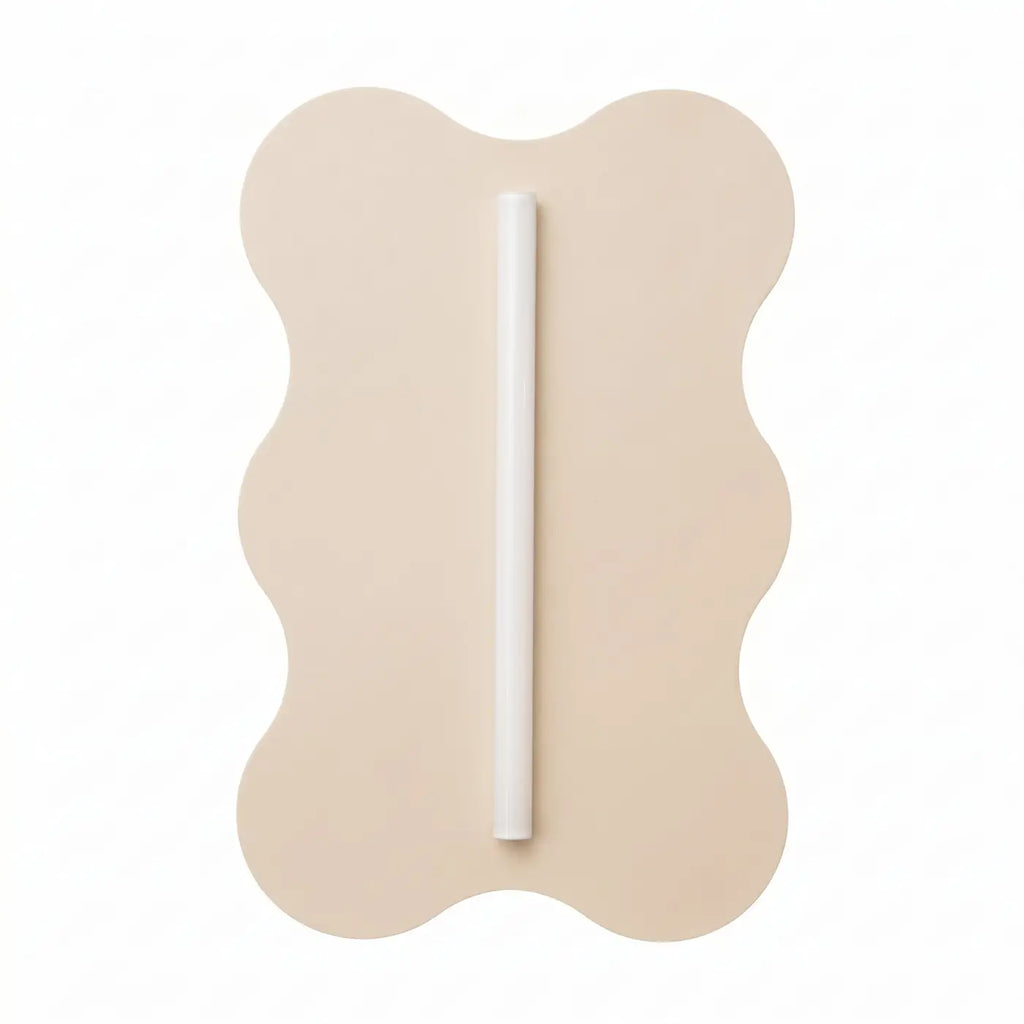 Applique murale en acier ondulé, ampoule tube apparente, 16 coloris, beige