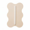 Applique murale en acier ondulé, ampoule tube apparente, 16 coloris, beige
