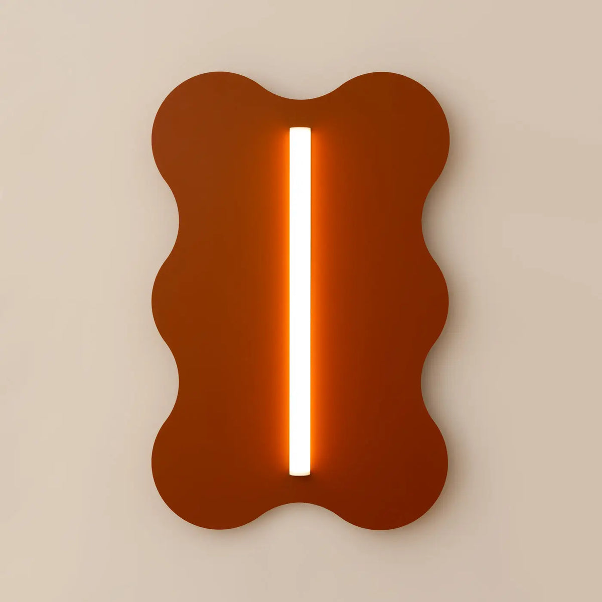 Applique murale en acier ondulé, ampoule tube apparente, 16 coloris