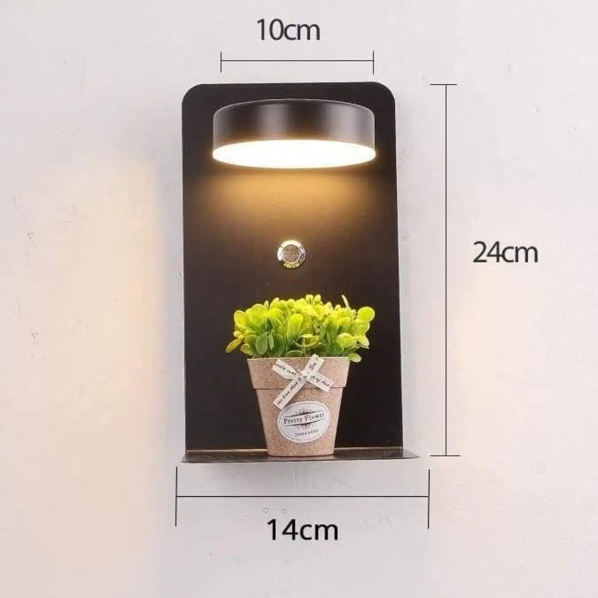 Applique murale avec port USB, verticale ou horizontale, noir
