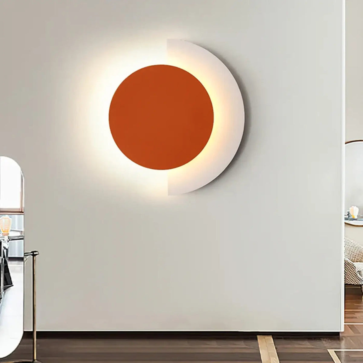 Applique murale LED post-moderne, orange, vert ou noir