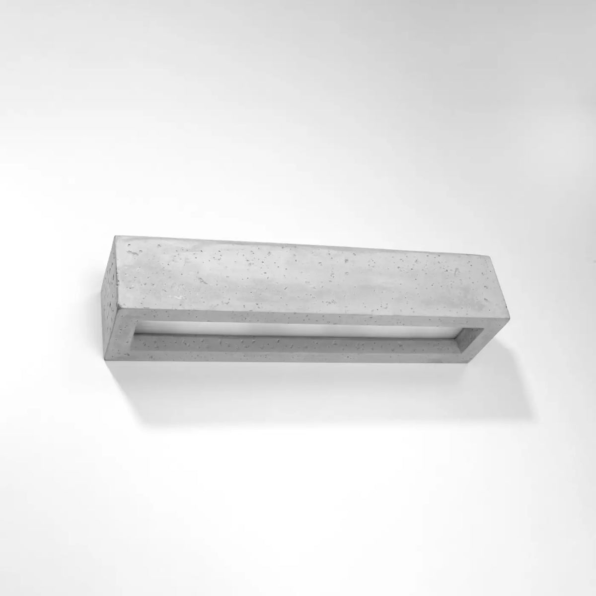 Applique murale rectangle en céramique ou béton, lumière haut et bas, gris