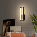 Applique murale LED rectangulaire, noir, blanc ou doré, noir