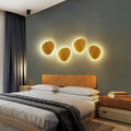 Applique murale en bois à LED intégrée, ronde ou ovale