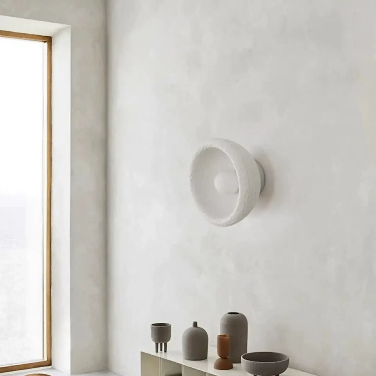 Applique murale ronde en céramique LED, trois tailles