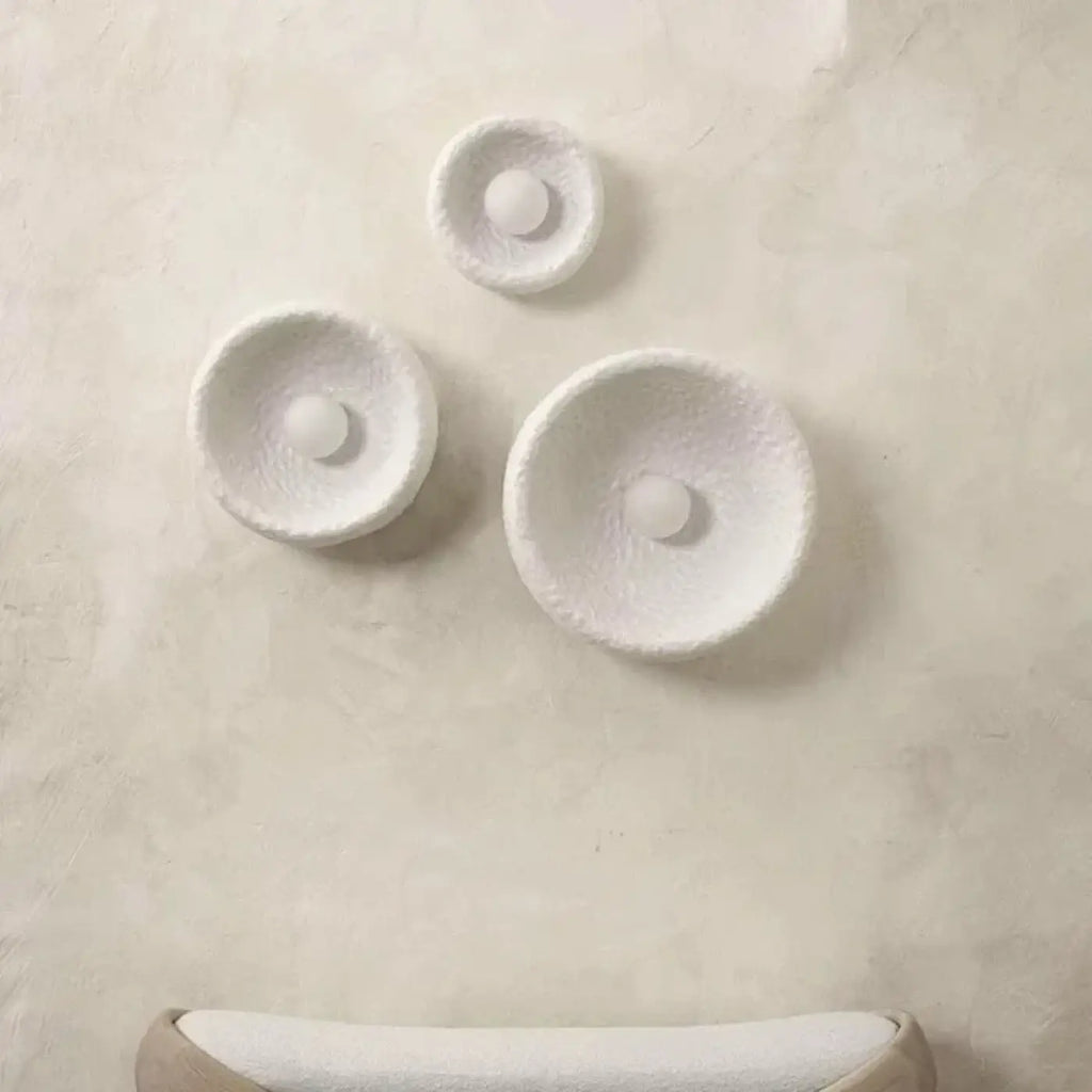 Applique murale ronde en céramique LED, trois tailles