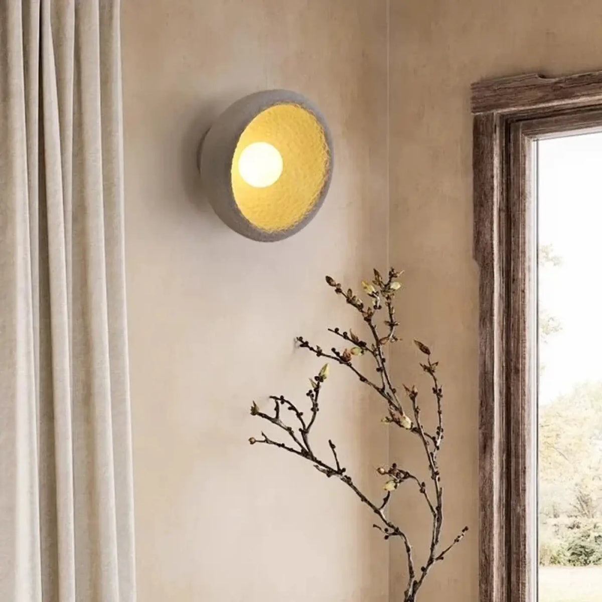 Applique murale ronde en céramique LED, trois tailles