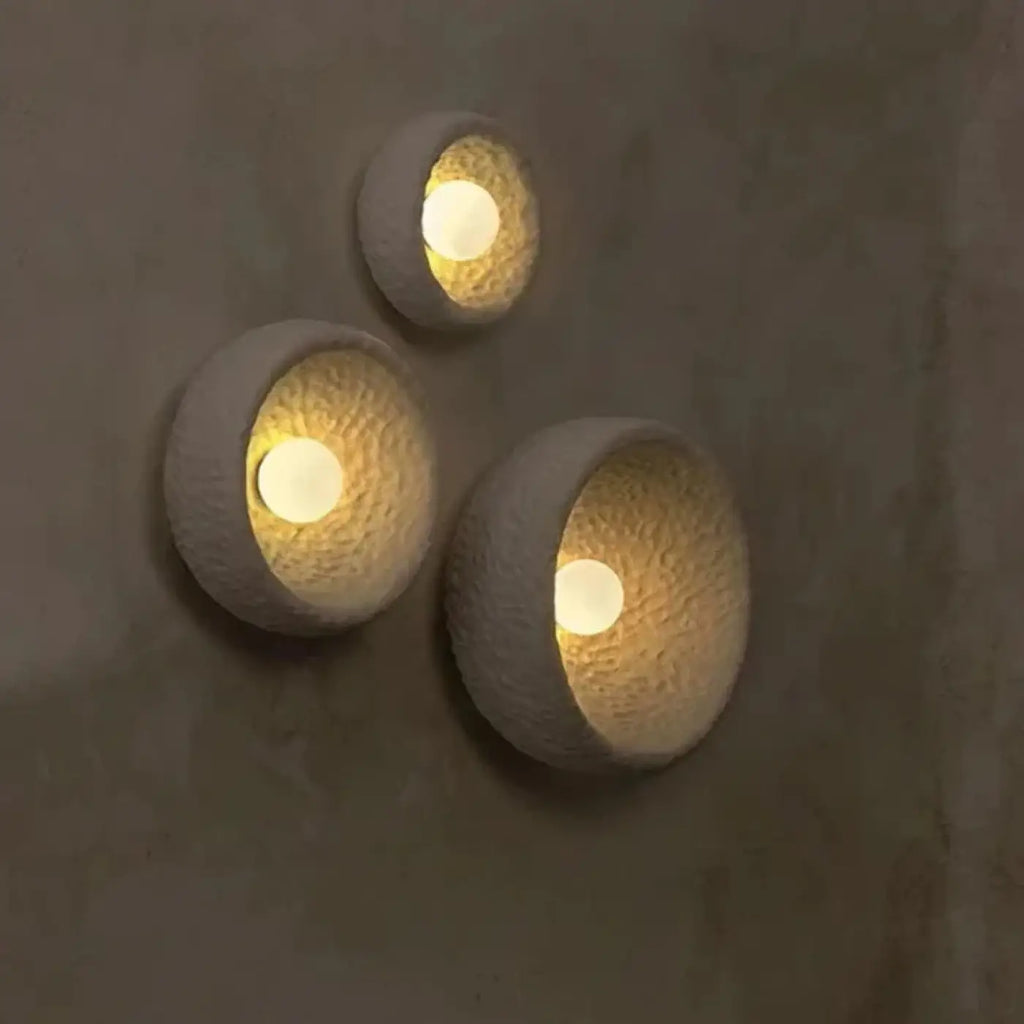 Applique murale ronde en céramique LED, trois tailles