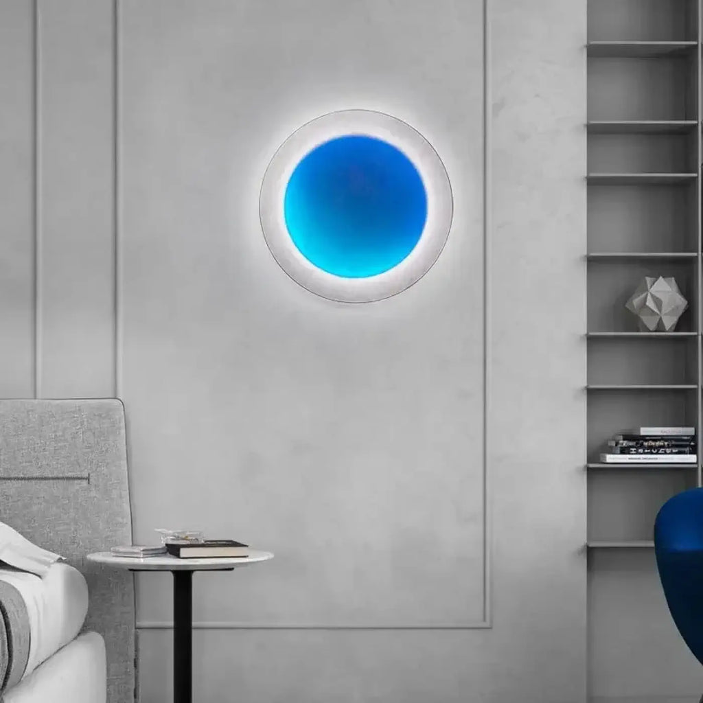 Applique murale ronde à lumière multicolore réglable