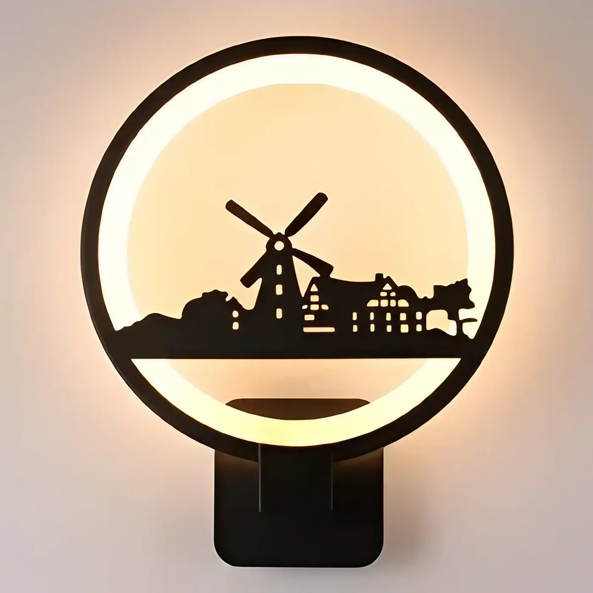 Applique murale ronde LED, sept motifs au choix