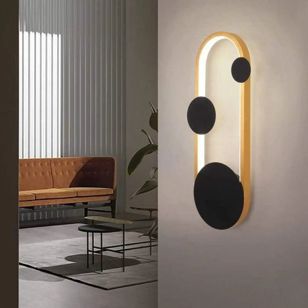 Applique murale ronde ou ovale, coloris blanc ou doré