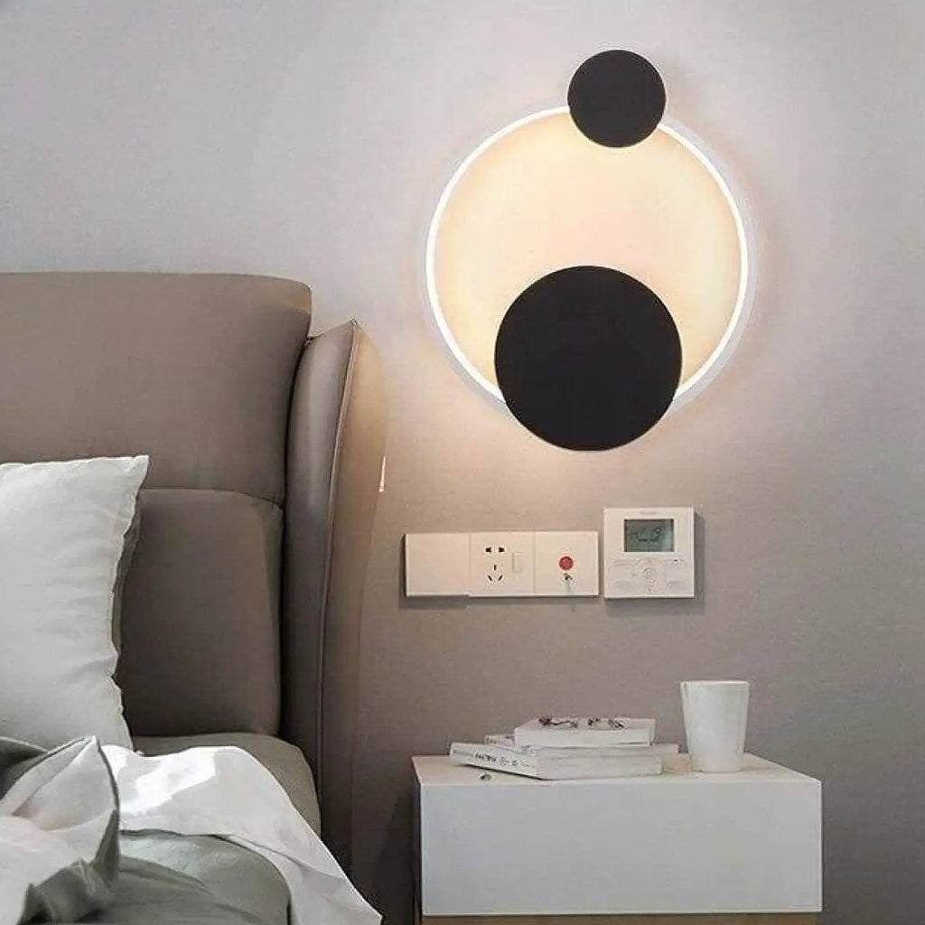 Applique murale ronde ou ovale, coloris blanc ou doré, blanc