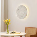 Applique murale ronde en pierre beige, tailles S et M