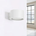 Applique murale ronde extra plate en aluminium mat, 6 cm, blanc