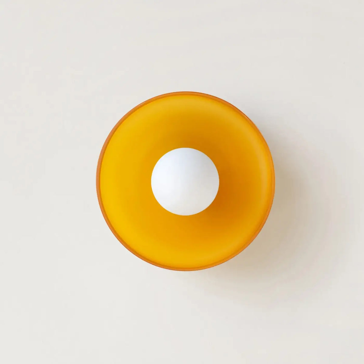 Applique ronde en verre et boule blanche, trois coloris