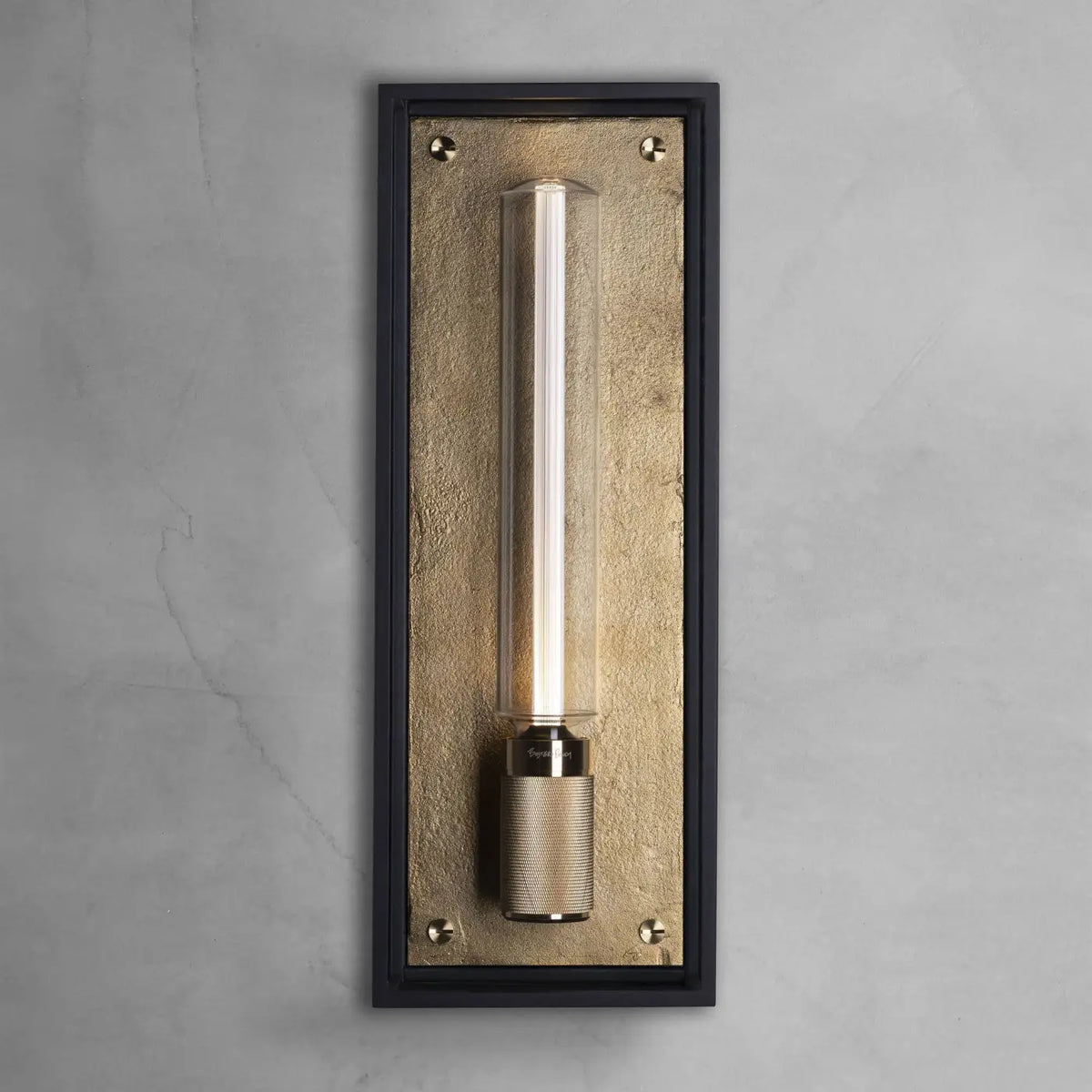 Applique murale cage en métal et verre IP44 pour salle de bains