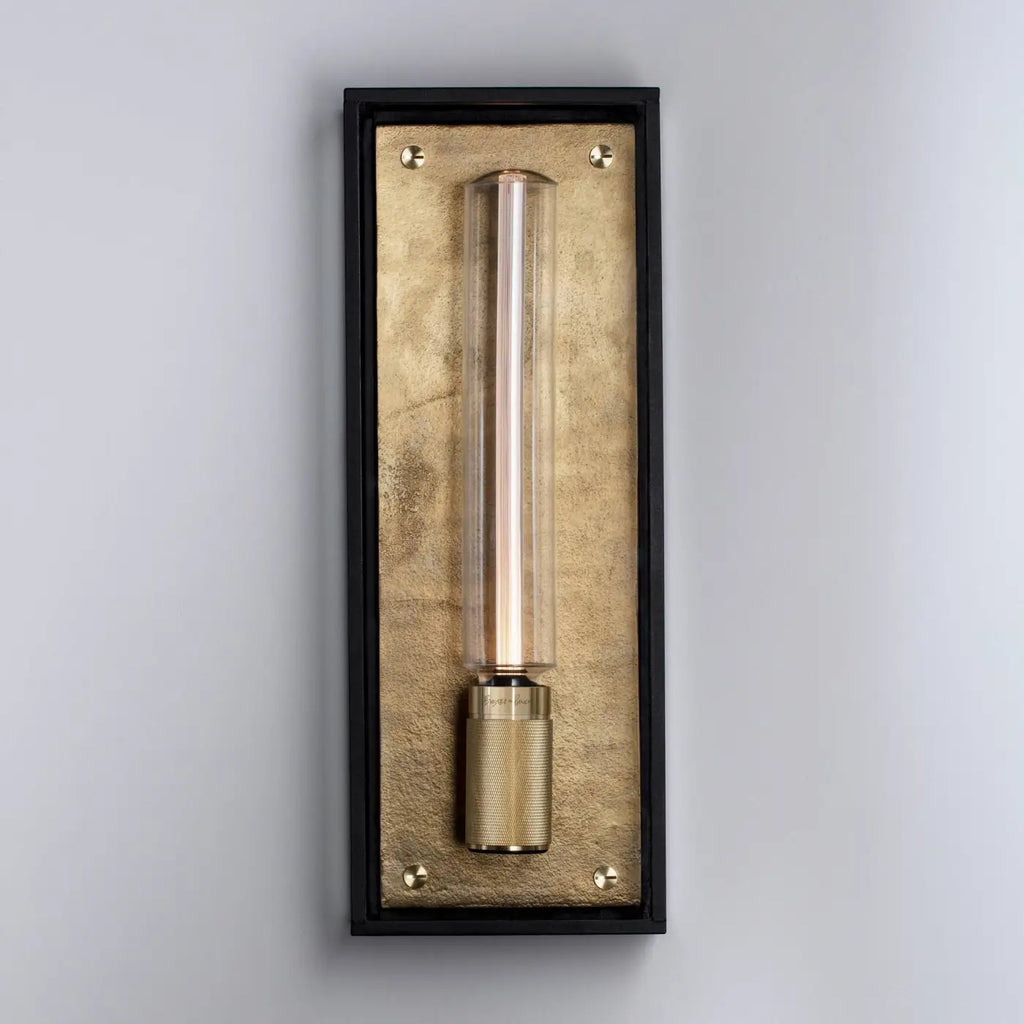 Applique murale cage en métal et verre IP44 pour salle de bains