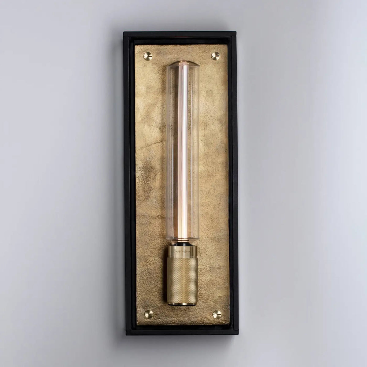 Applique murale cage en métal et verre IP44 pour salle de bains
