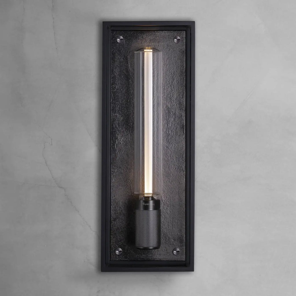 Applique murale cage en métal et verre IP44 pour salle de bains