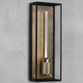 Applique murale cage en métal et verre IP44 pour salle de bains, doré