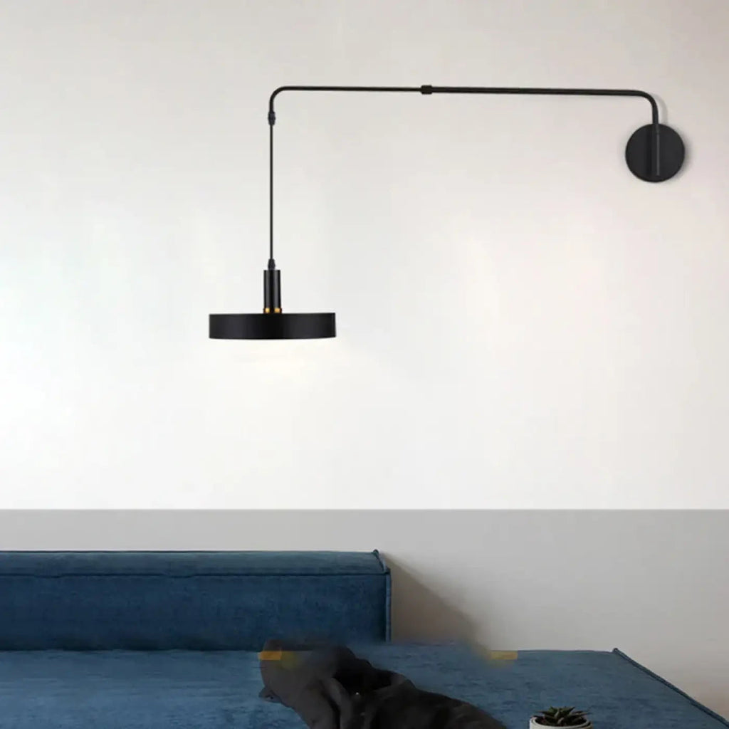 Applique scandinave à bras orientable, deux formes d'abat-jour