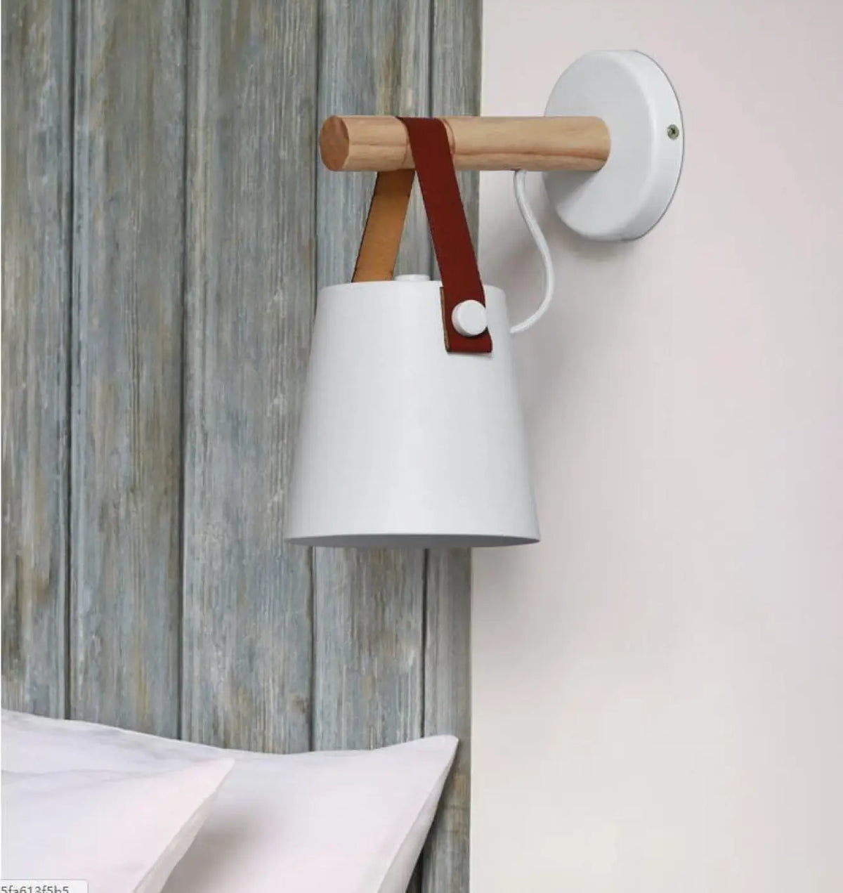Applique murale scandinave en bois, version blanche ou noire