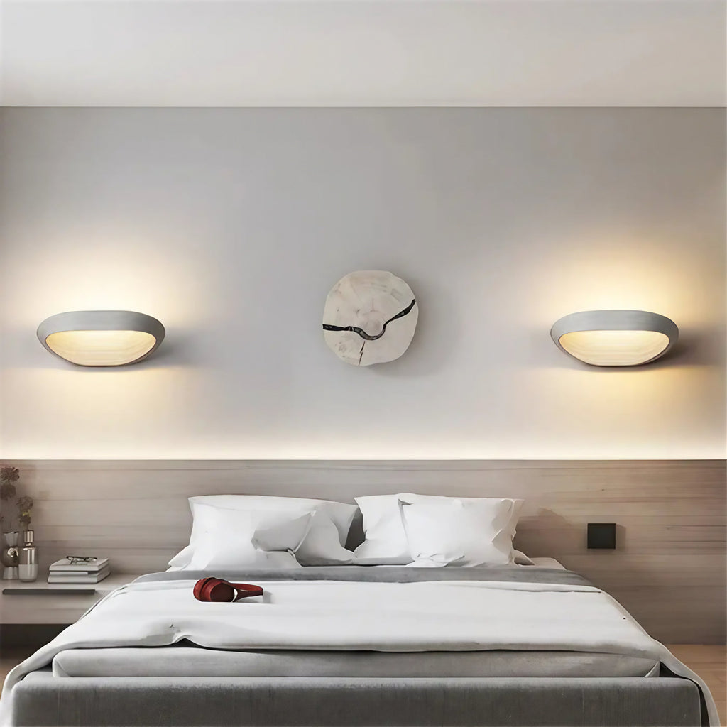 Applique murale scandinave en métal laminé, noir ou blanc